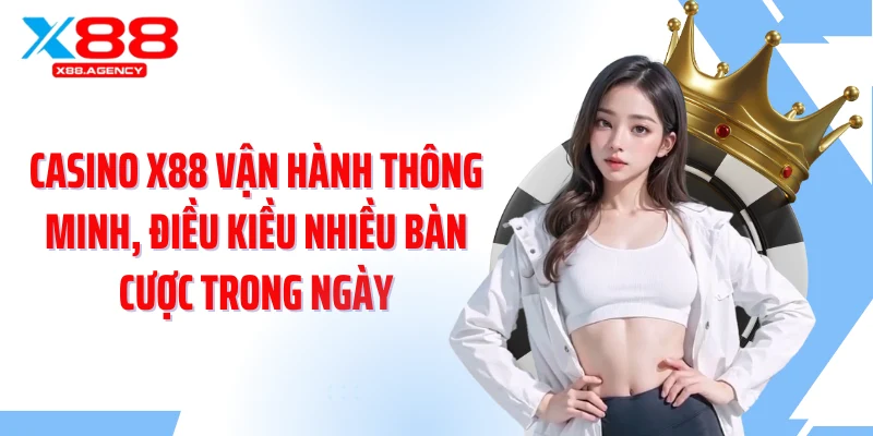 Casino X88 vận hành thông minh, điều kiều nhiều bàn cược trong ngày