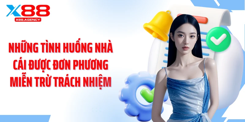 Những tình huống nhà cái được đơn phương miễn trừ trách nhiệm